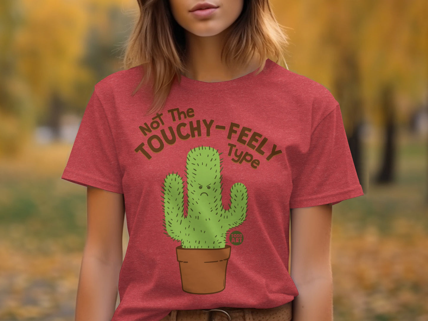 Not The Touchy-Feely Type Cactus Graphic T-Shirt