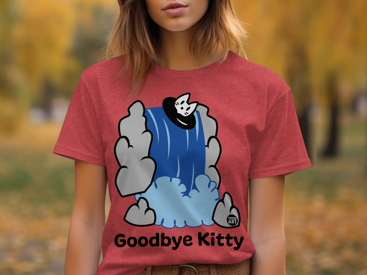 Goodbye Kitty Graphic Print T-Shirt