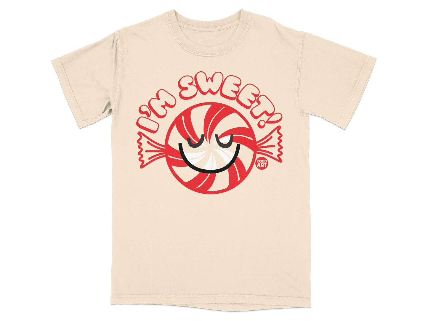 I'm Sweet Peppermint Candy Graphic T-Shirt Design