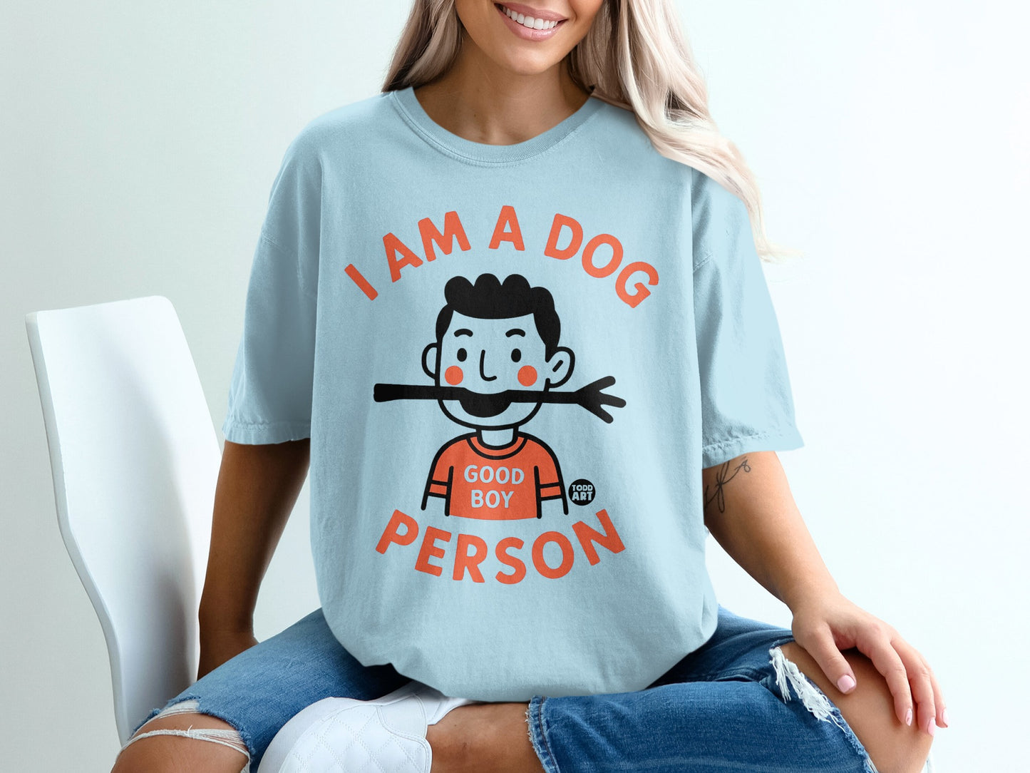 I Am A Dog Person Good Boy Todd Art T-shirt