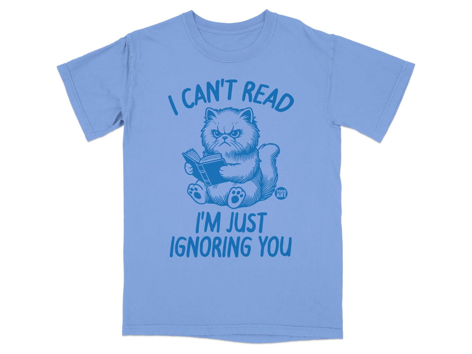 I Can't Read I'm Just Ignoring You Funny Cat T-Shirt