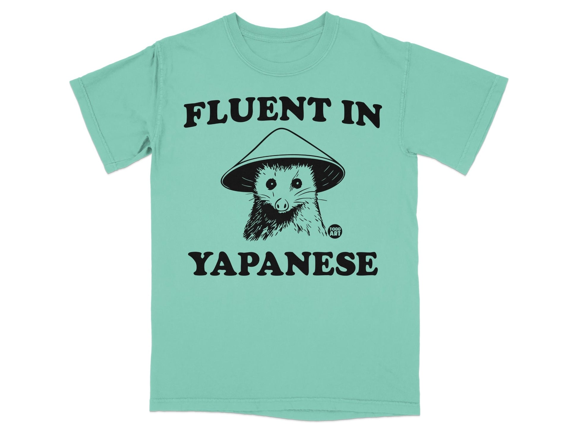 Fluent In Yapanese Funny Possum Graphic T-Shirt