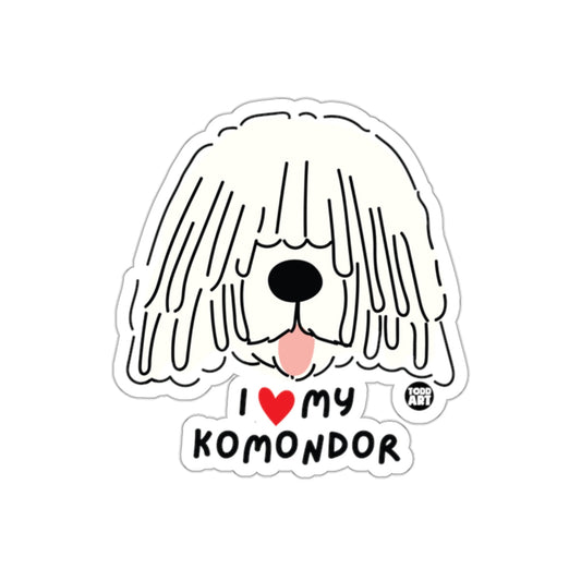 I Love My Komondor Sticker for Dog Lovers Gifts