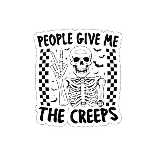People Give Me The Creeps Skeleton Image Design sticker