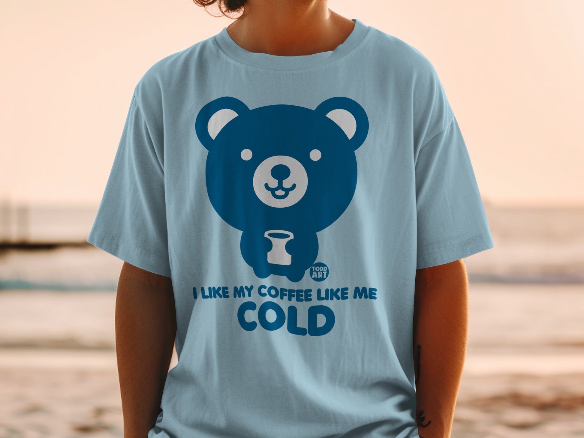 I Like My Coffee Like Me Cold Bear Graphic Tee