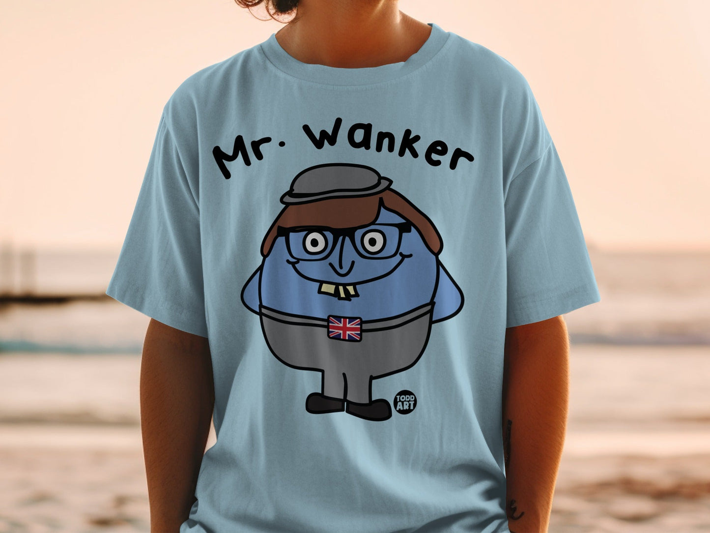 Funny Mr. Wanker Todd Art Character T-Shirt