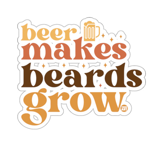 Beer Makes Beards Grow Retro Vintage Design 