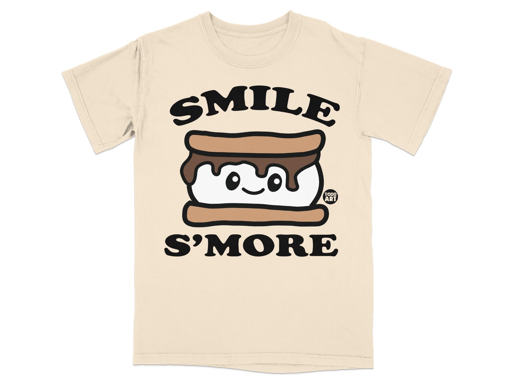 Smile S'more Cute Todd Art Graphic Tee Shirt