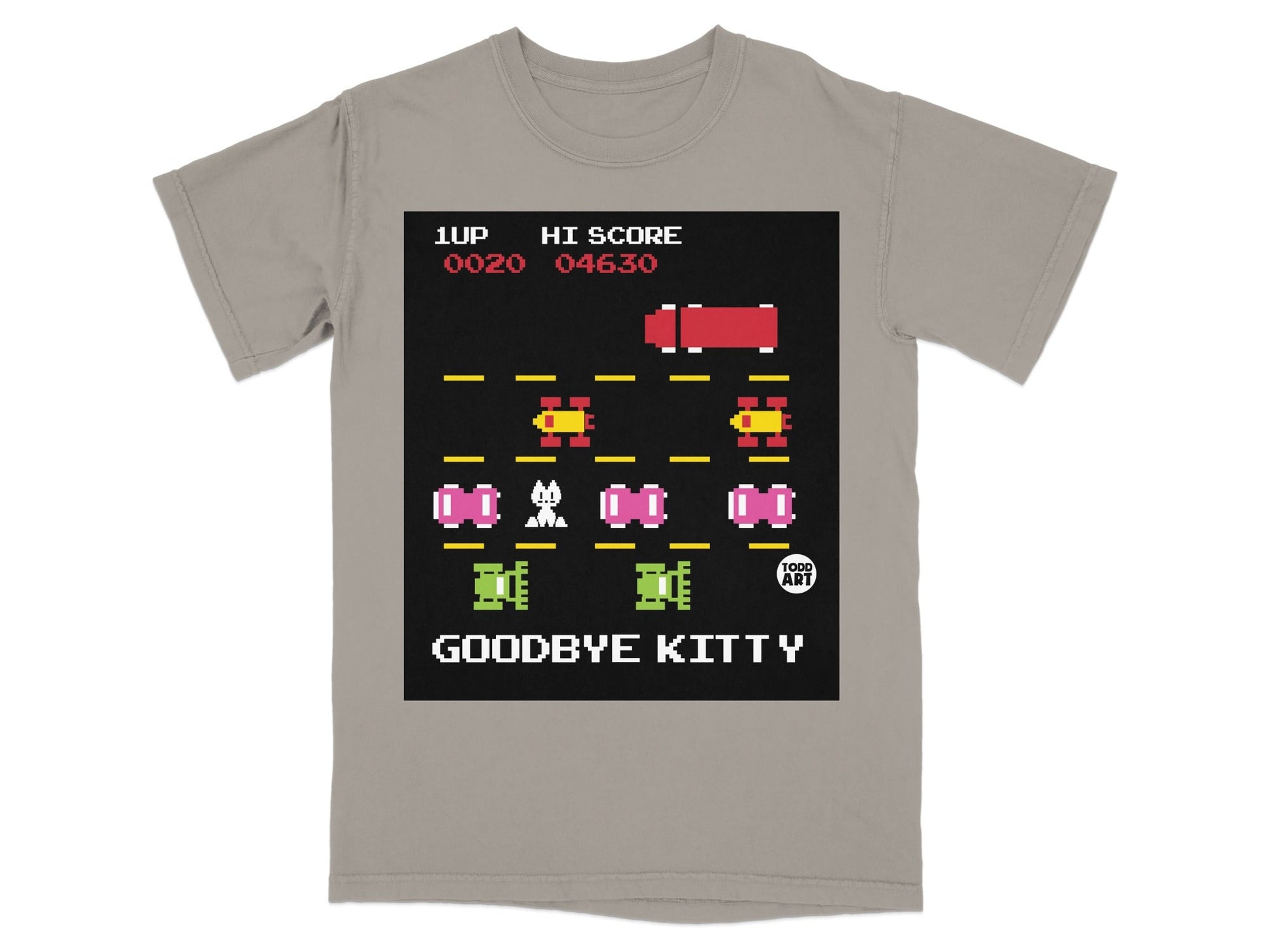 Goodbye Kitty Video Game Style T-Shirt Todd Art