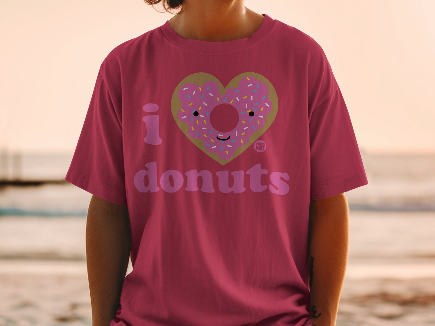 I Heart Donuts Fun Graphic Tee Shirt for All Ages