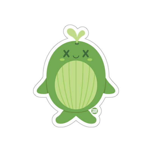 Cute Green Kawaii Seal Character Sticker for Kids