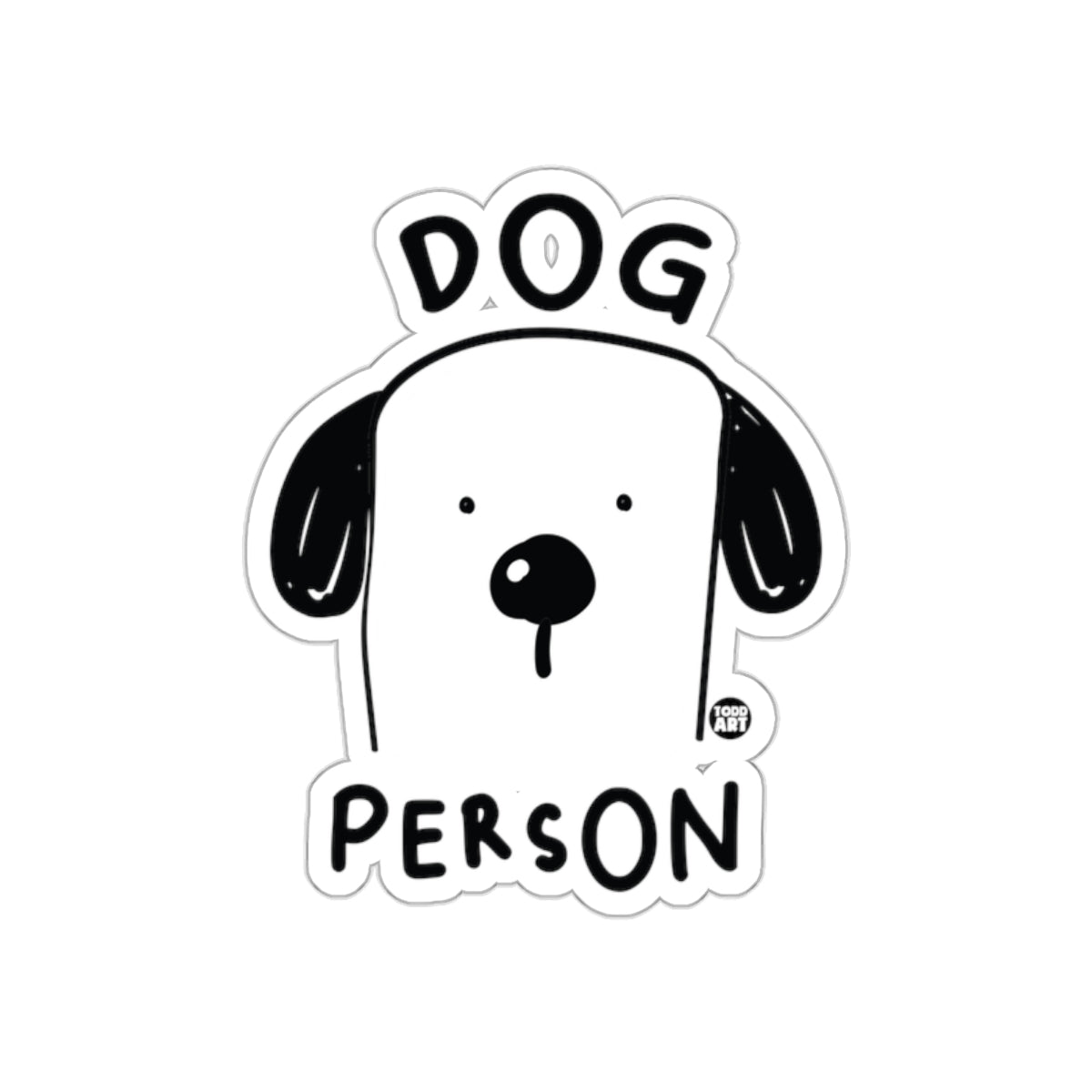 Dog Person Cartoon Illustration Sticker product