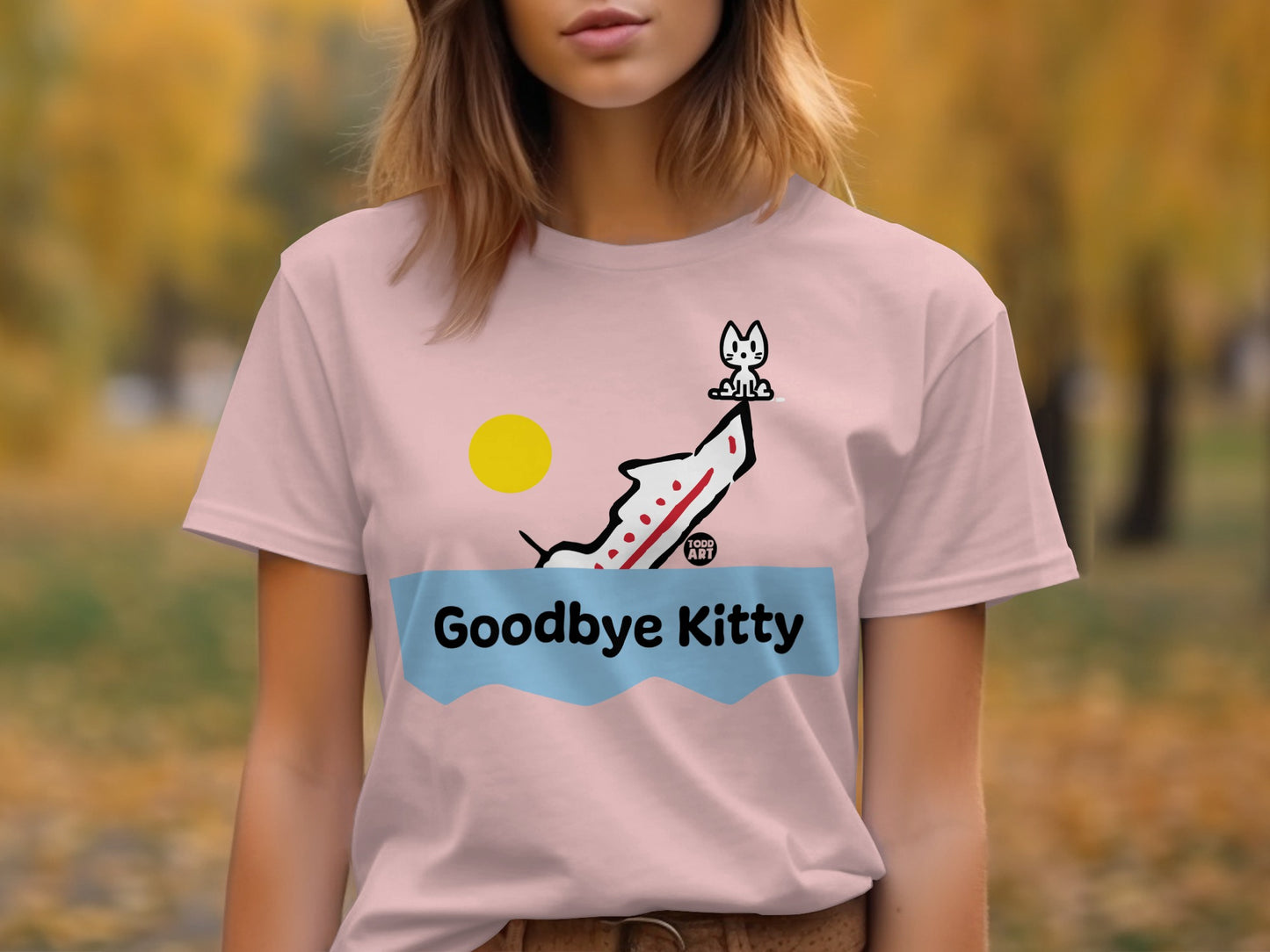 Goodbye Kitty Graphic Tee for Casual Wear