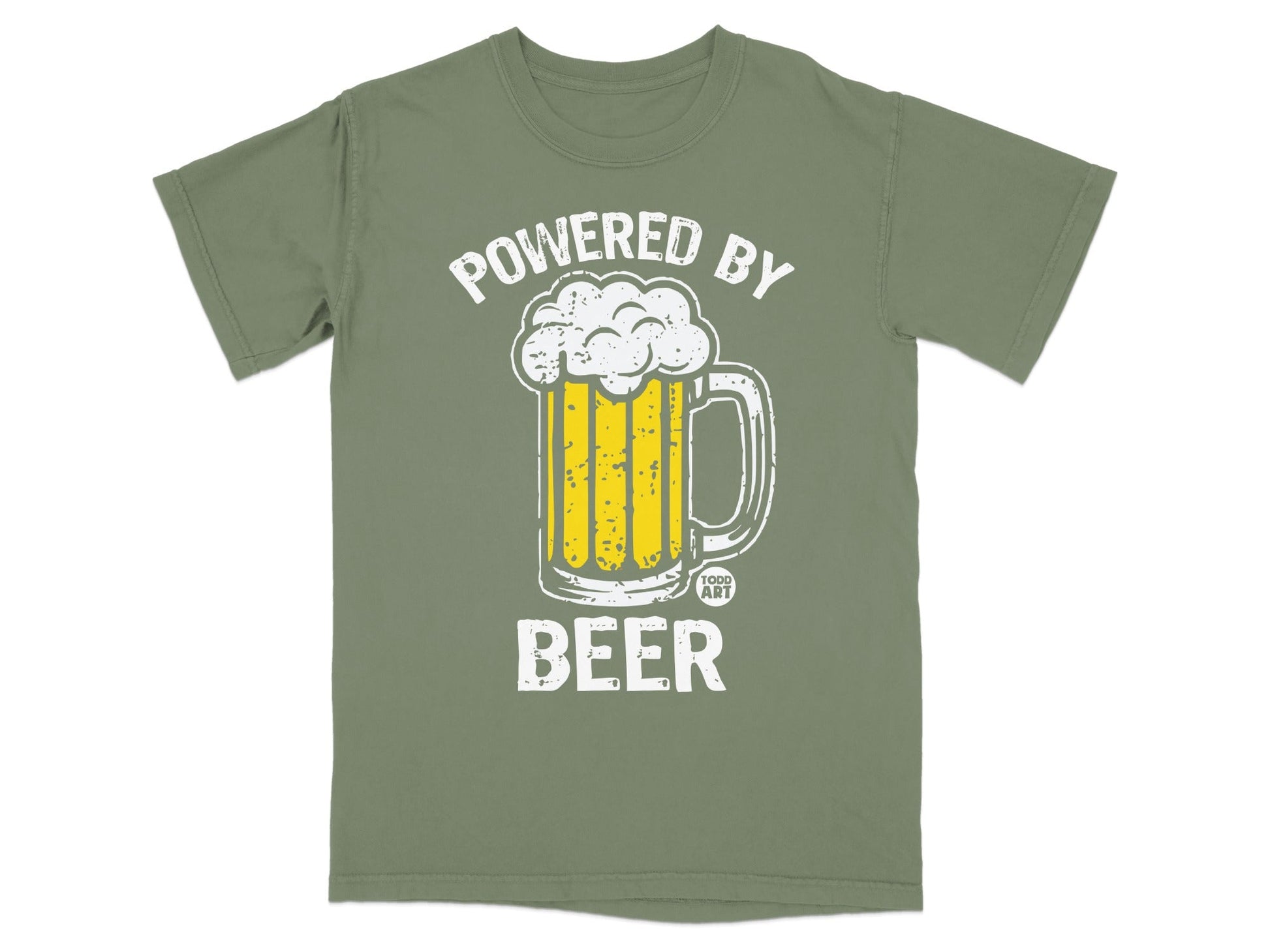Powered by Beer Graphic Tee for Beer Enthusiasts