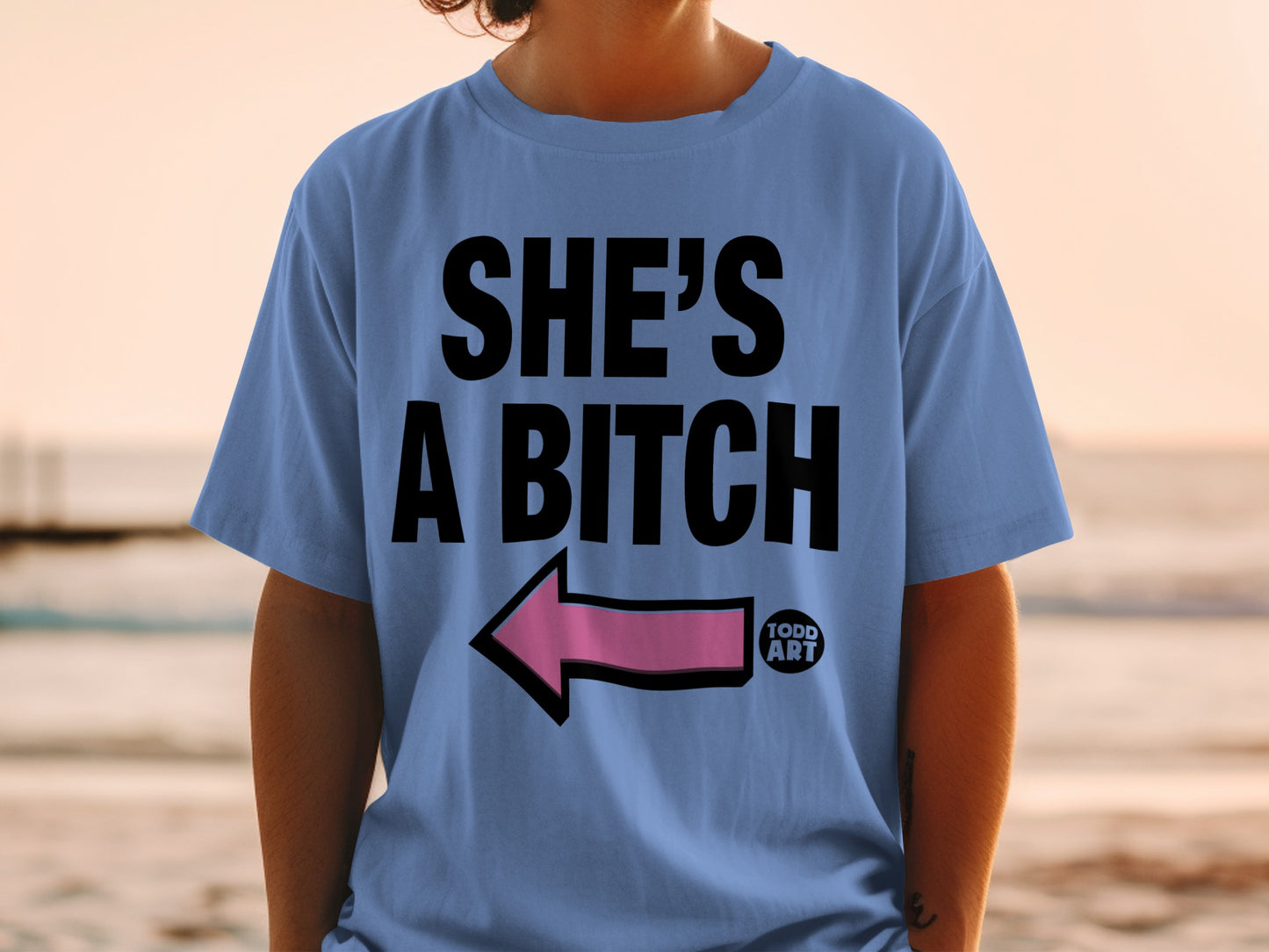 She's A Bitch Arrow Graphic Design product type