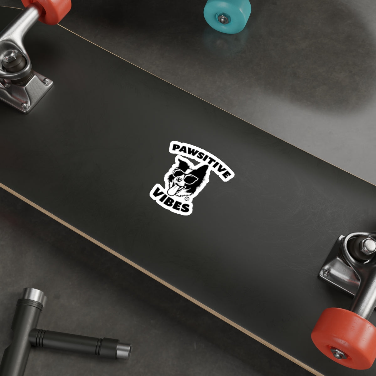 Pawsitive Vibes Sticker for Skateboard or Laptop