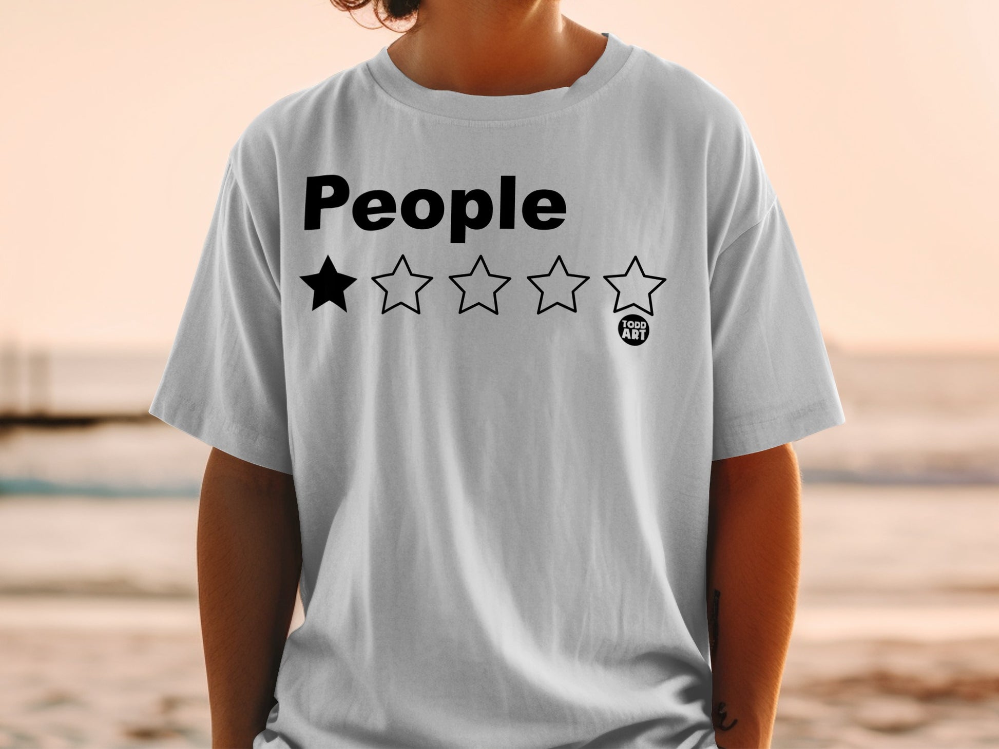 People 1 Star Rating Humorous Design TODD ART product type
