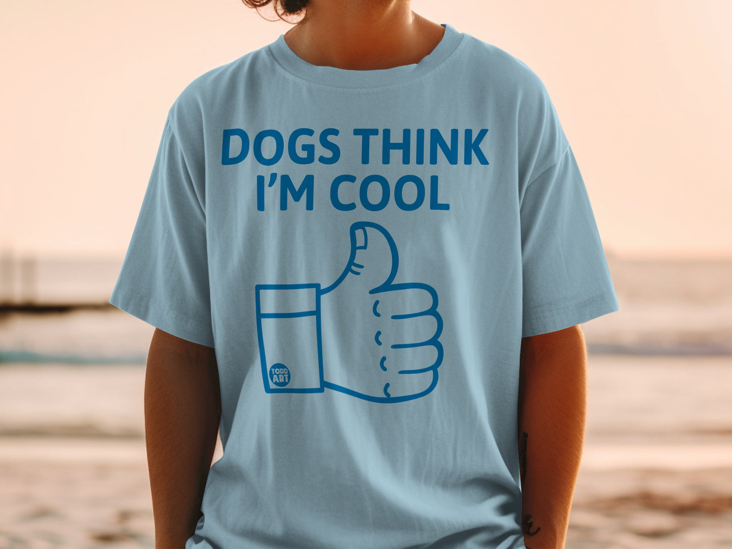 Dogs Think I'm Cool Thumbs Up Graphic Shirt