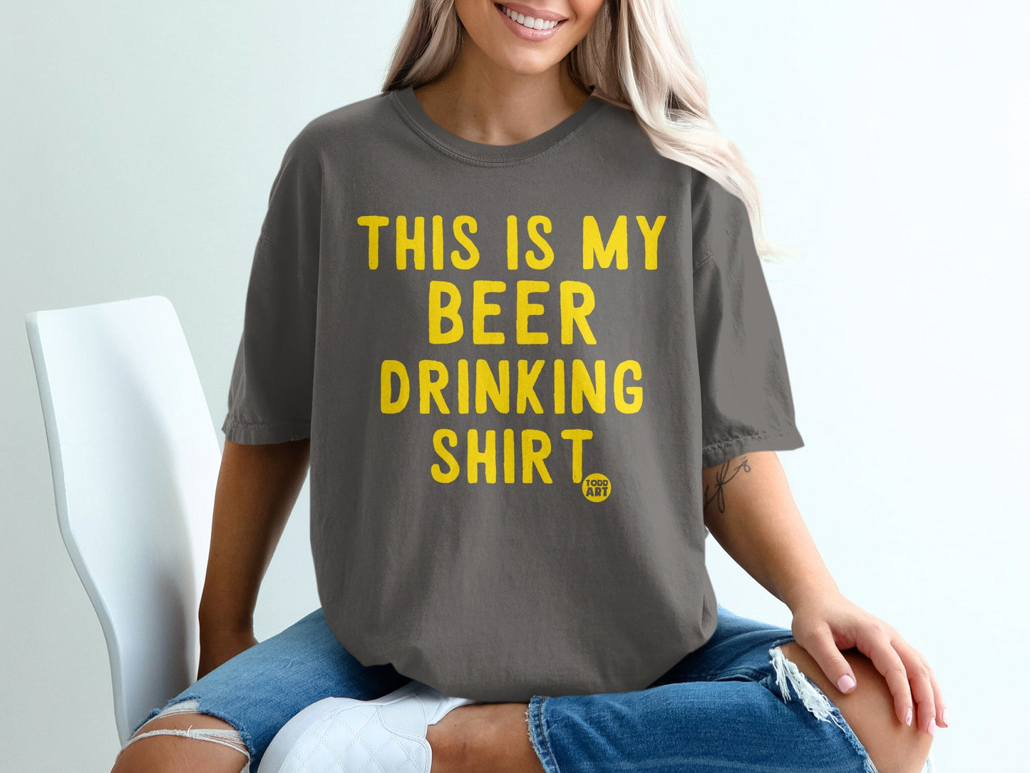 This Is My Beer Drinking Shirt casual top