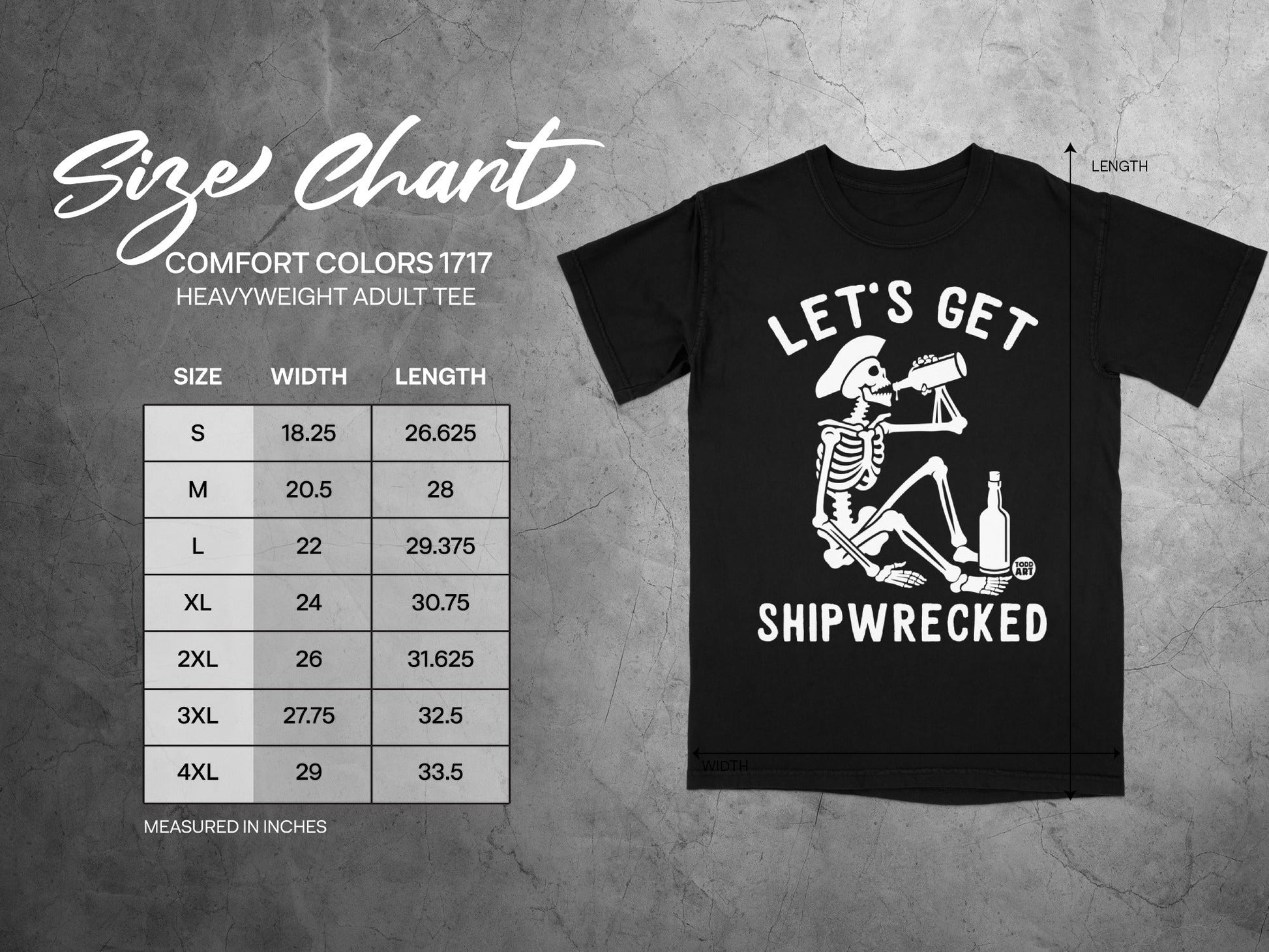 Let's Get Shipwrecked Skeleton Pirate Graphic Tee
