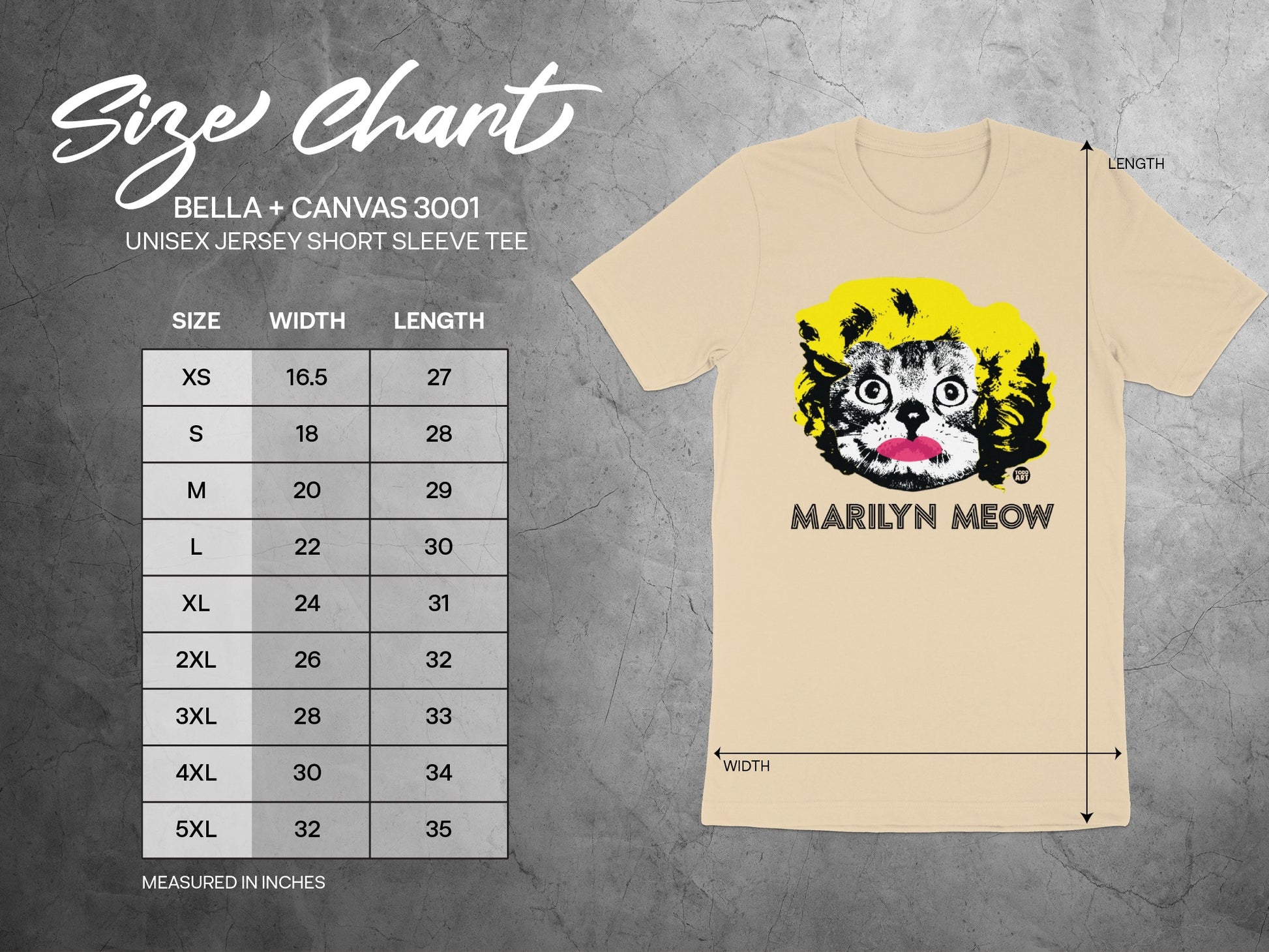 Marilyn Meow Bella Canvas 3001 Unisex Short Sleeve Tee
