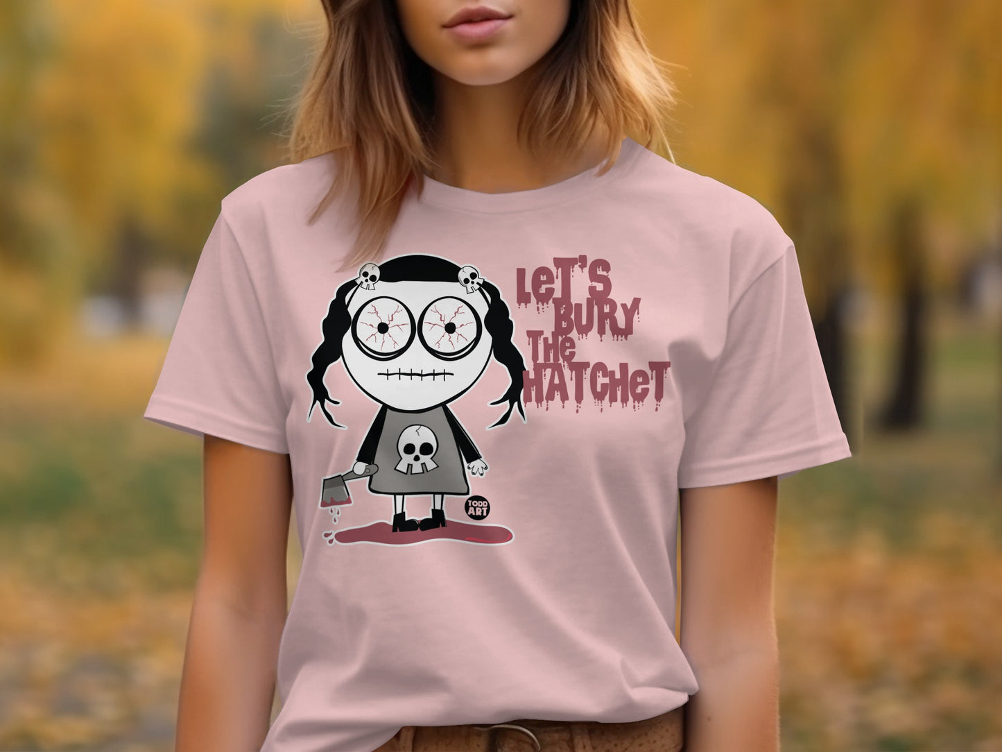 Let's Bury the Hatchet Graphic Tee Shirt