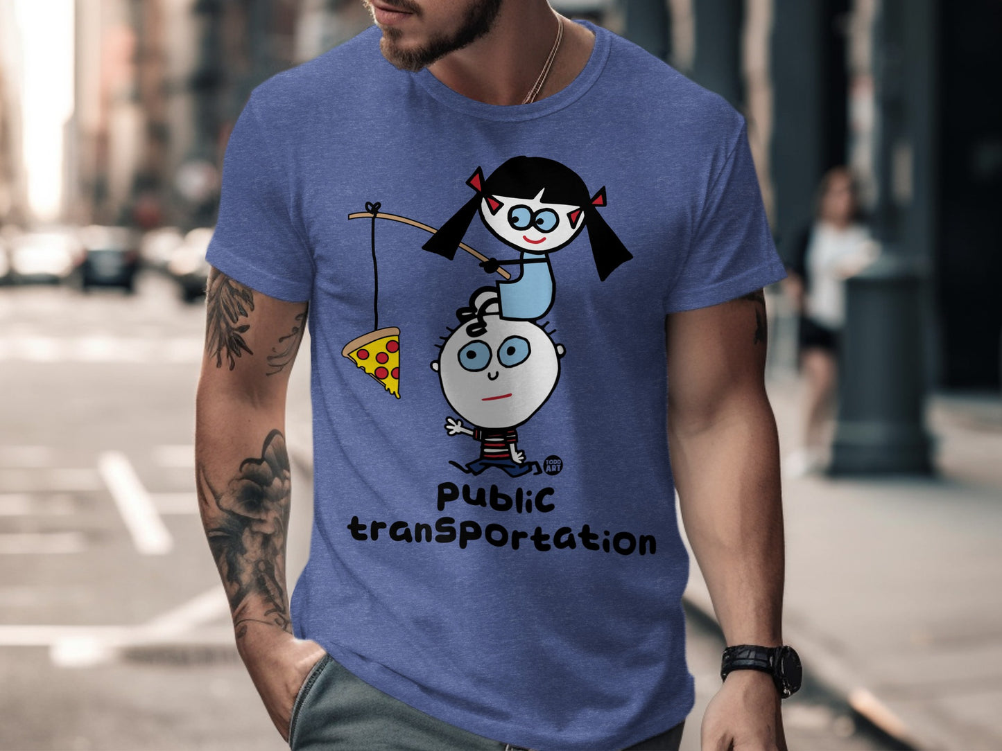 Funny Cartoon Public Transportation T-shirt