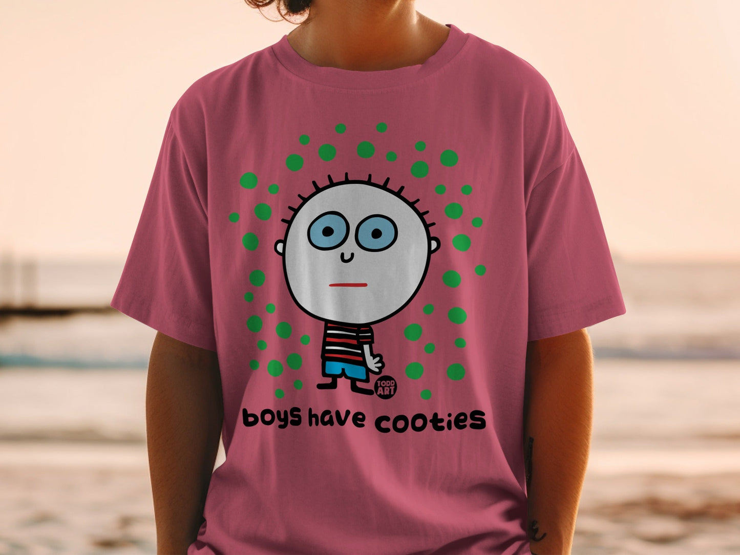 Boys Have Cooties Graphic Character T-Shirt