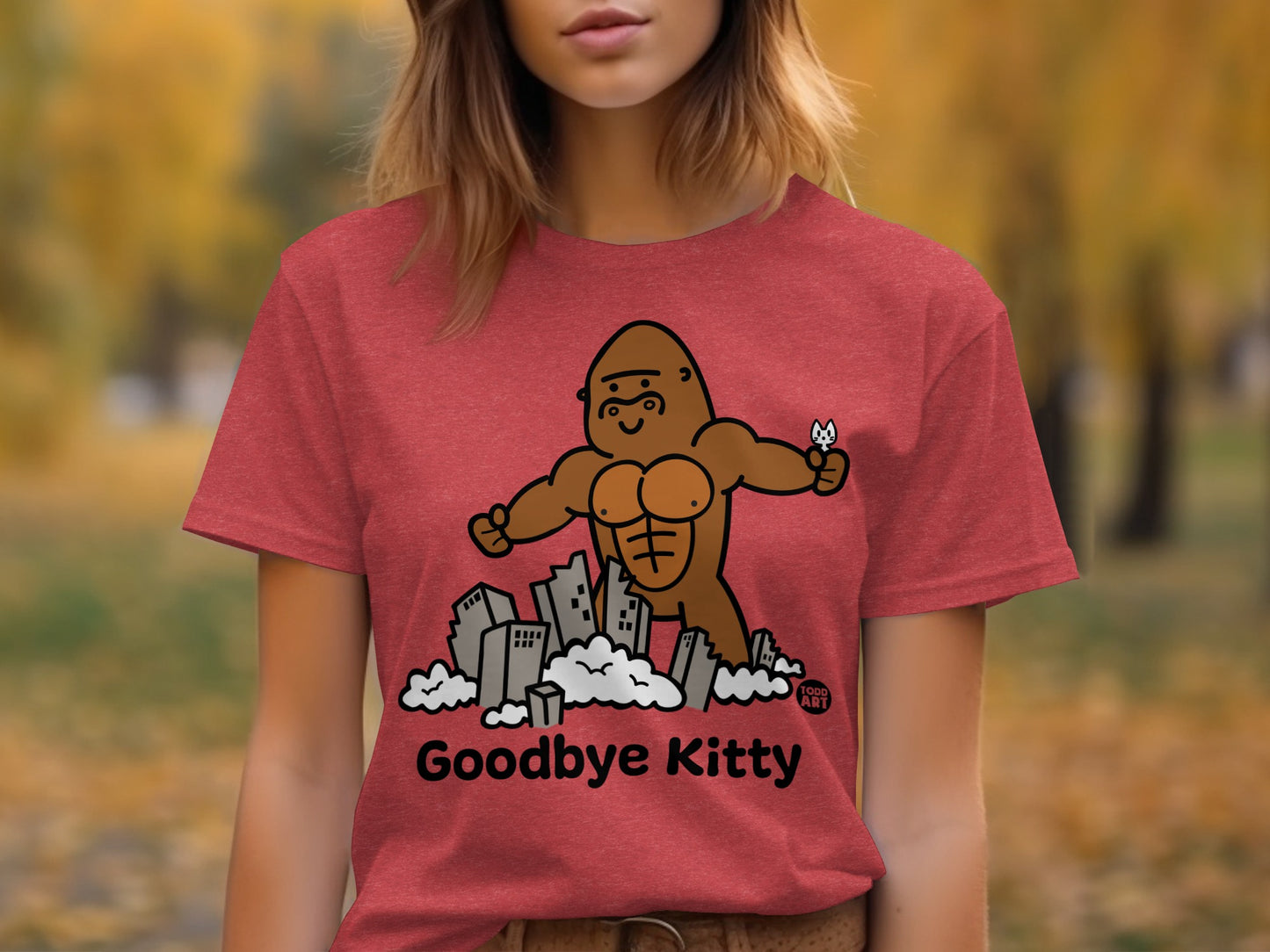 Goodbye Kitty Graphic Tee Shirt Funny Design