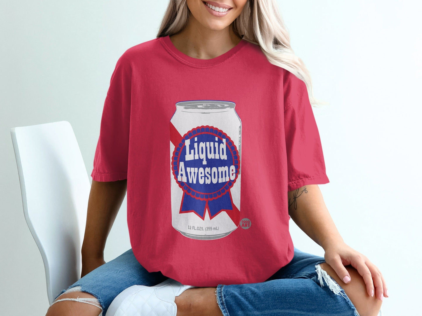 Liquid Awesome Retro Can Graphic T-Shirt