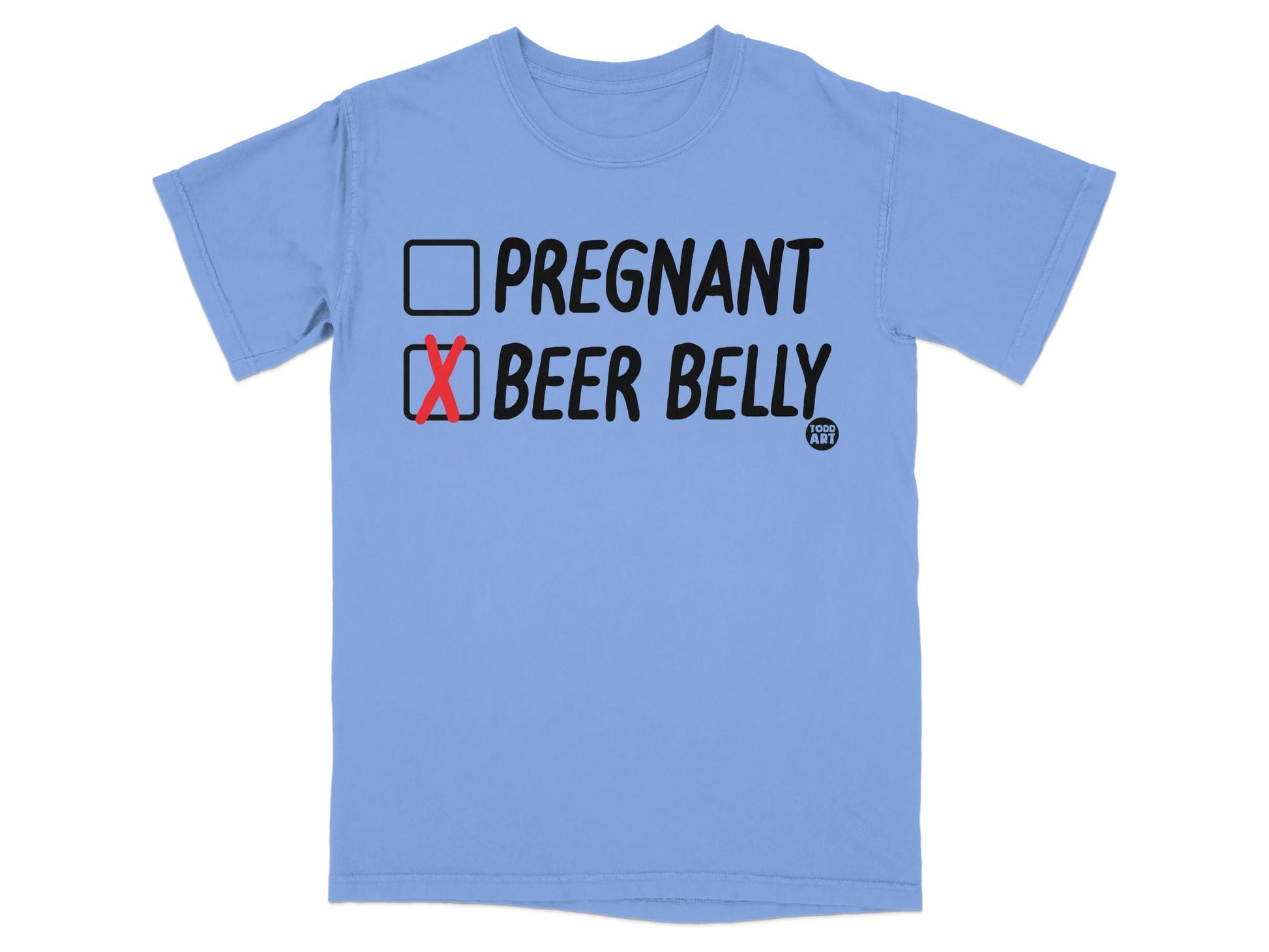 Pregnant or Beer Belly Fun T-shirt for Fashion Enthusiasts