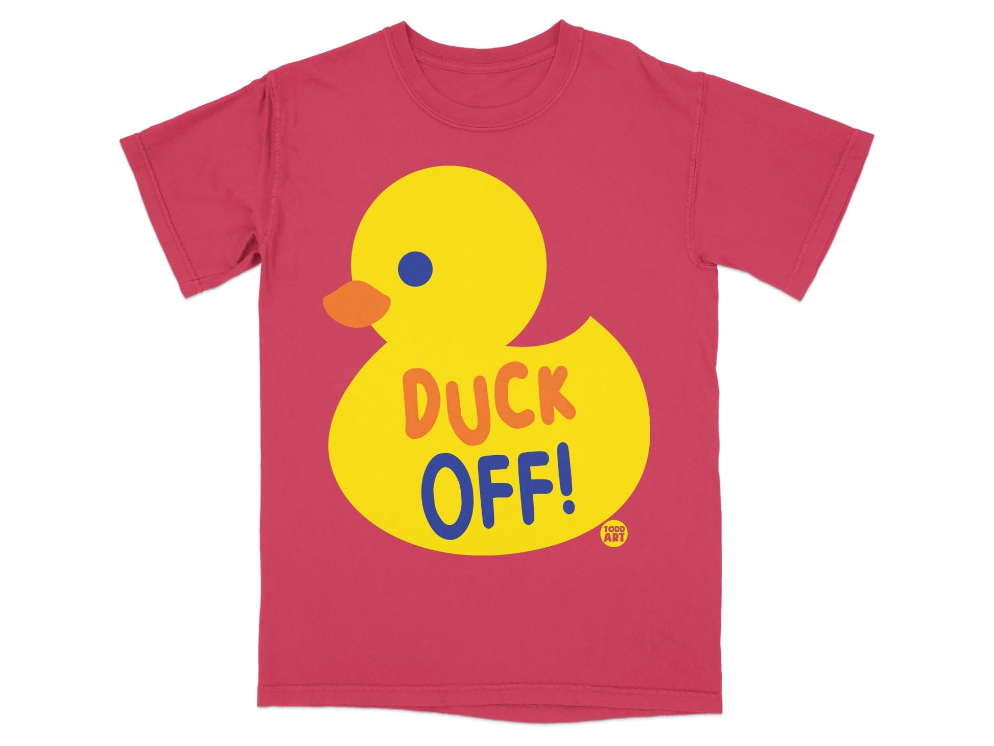 Duck Off Funny Yellow Duck Graphic T-Shirt