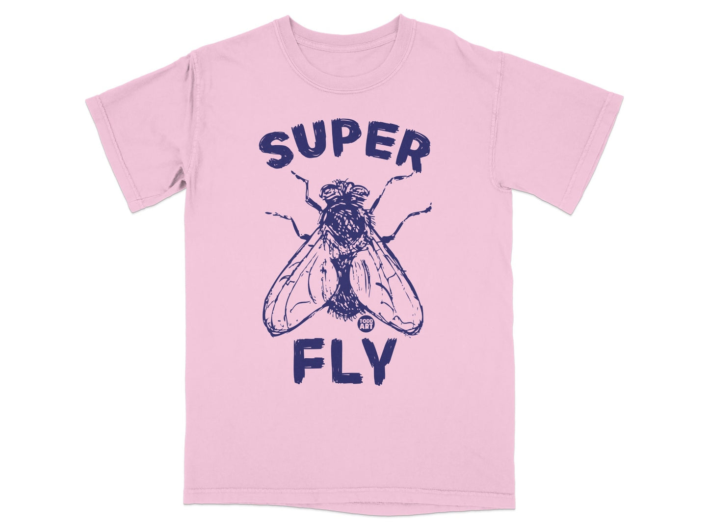 Super Fly Graphic Tee Shirt with Insect Print Design