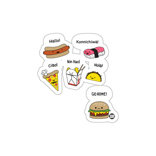 Cute Multilingual Food sticker for Decorating Fun