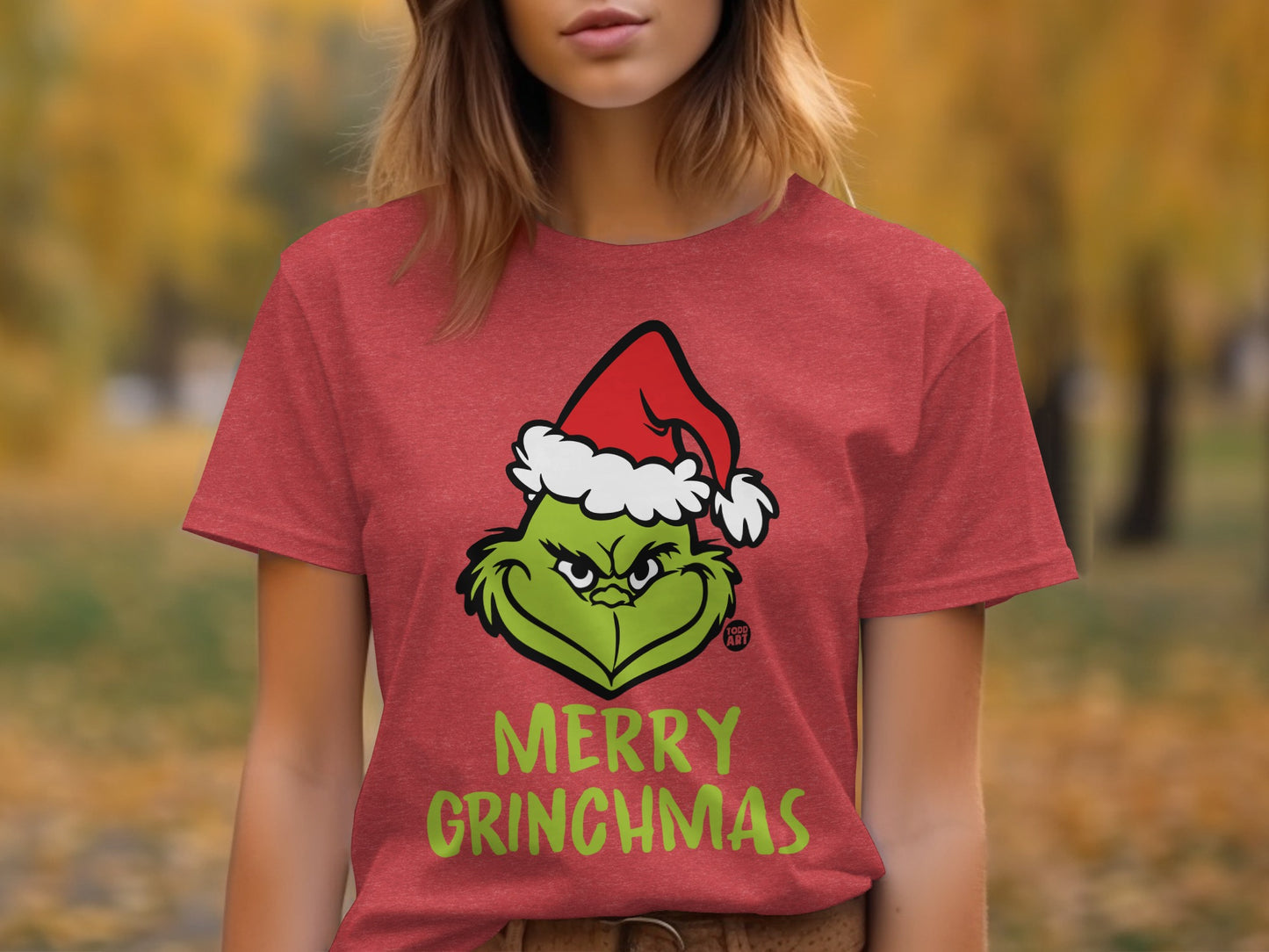 Merry Grinchmas festive custom graphic apparel