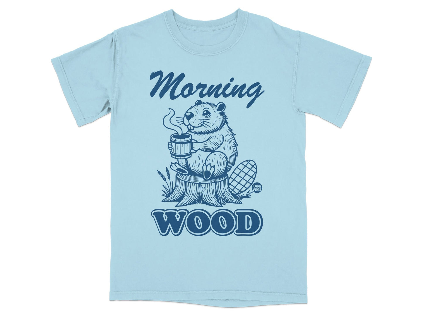 Morning Wood Beaver Graphic Short Sleeve Shirt