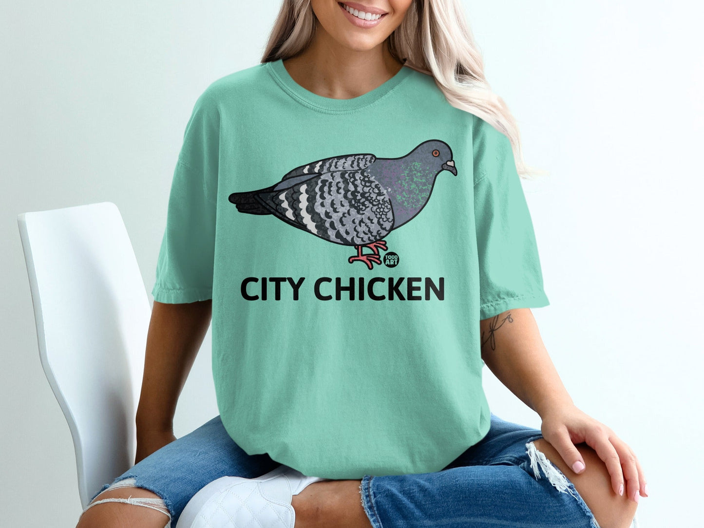 City Chicken Graphic Tee for Casual Wear