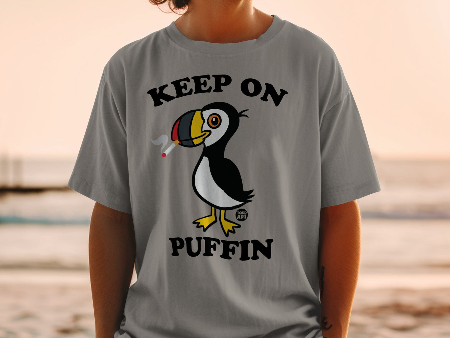 Keep On Puffin Graphic Illustrated Shirt Product