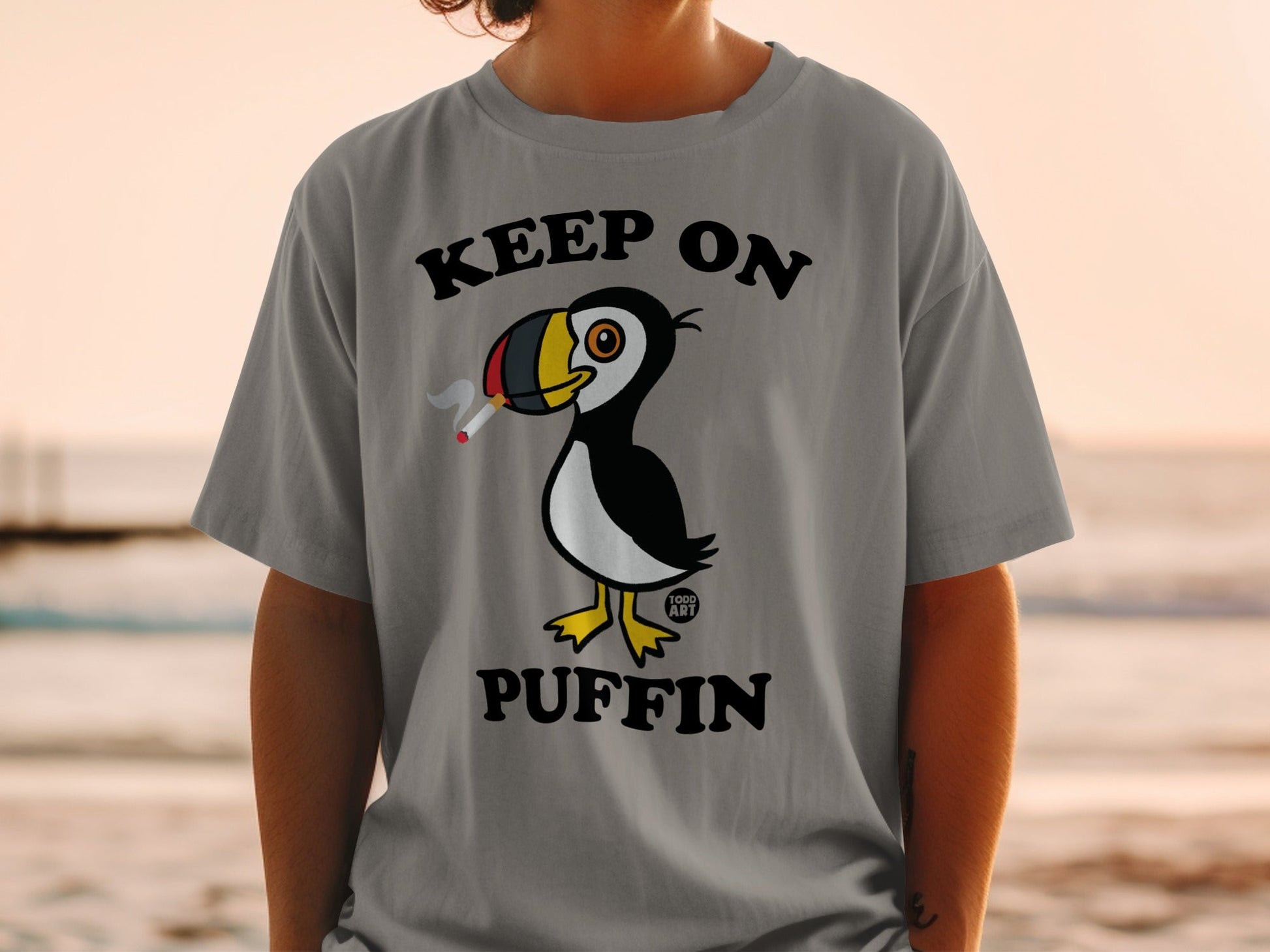 Keep On Puffin Graphic Illustrated Shirt Product