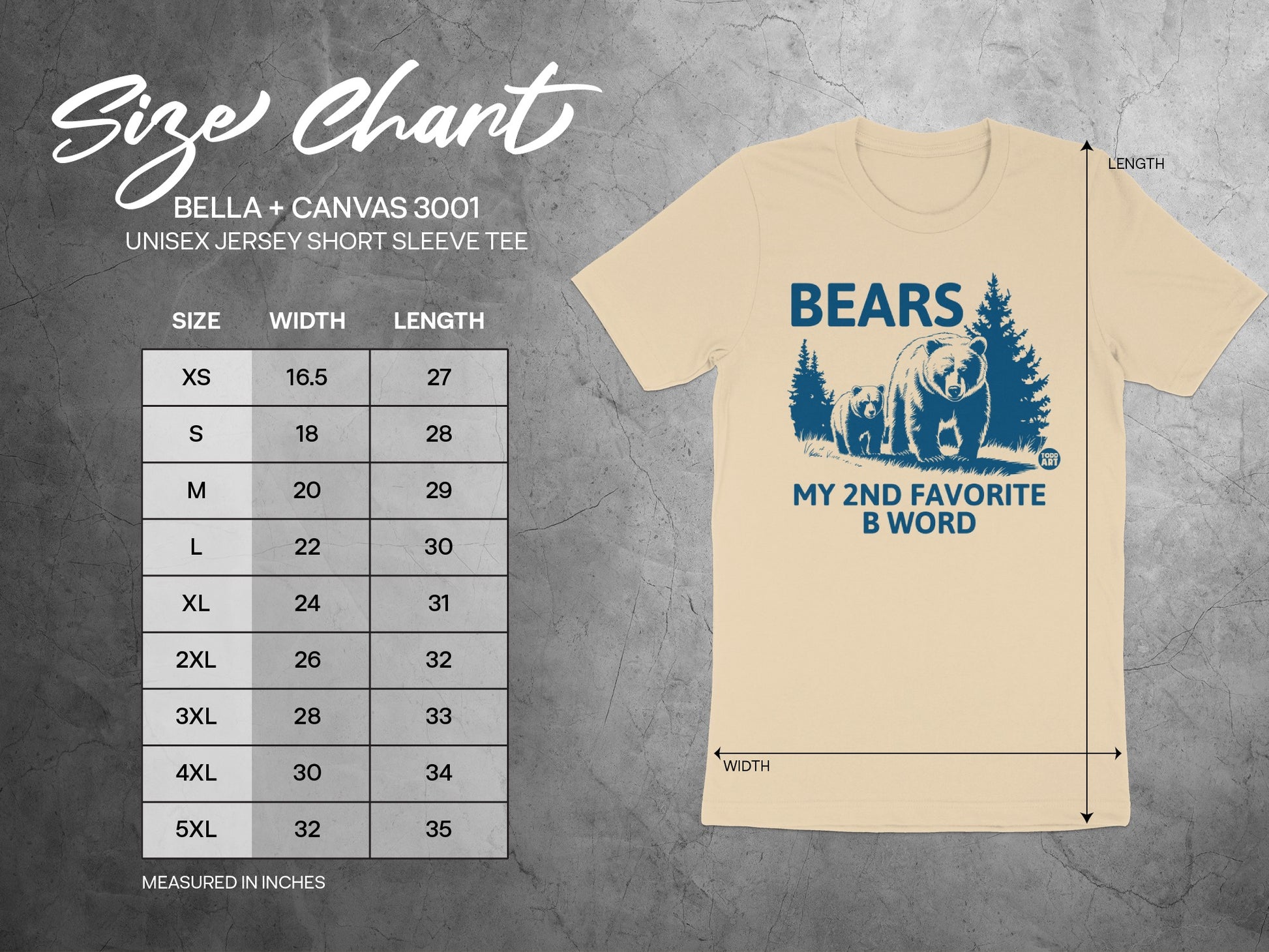 Bears My 2nd Favorite B Word Unisex Jersey Short Sleeve Tee