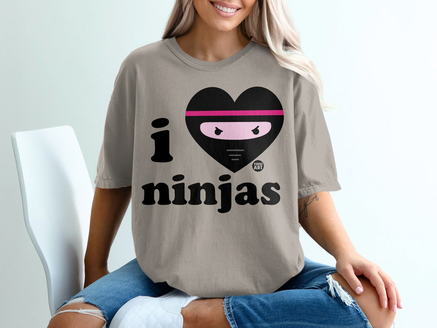 I Love Ninjas Graphic Tee Comfortable Fit Shirt