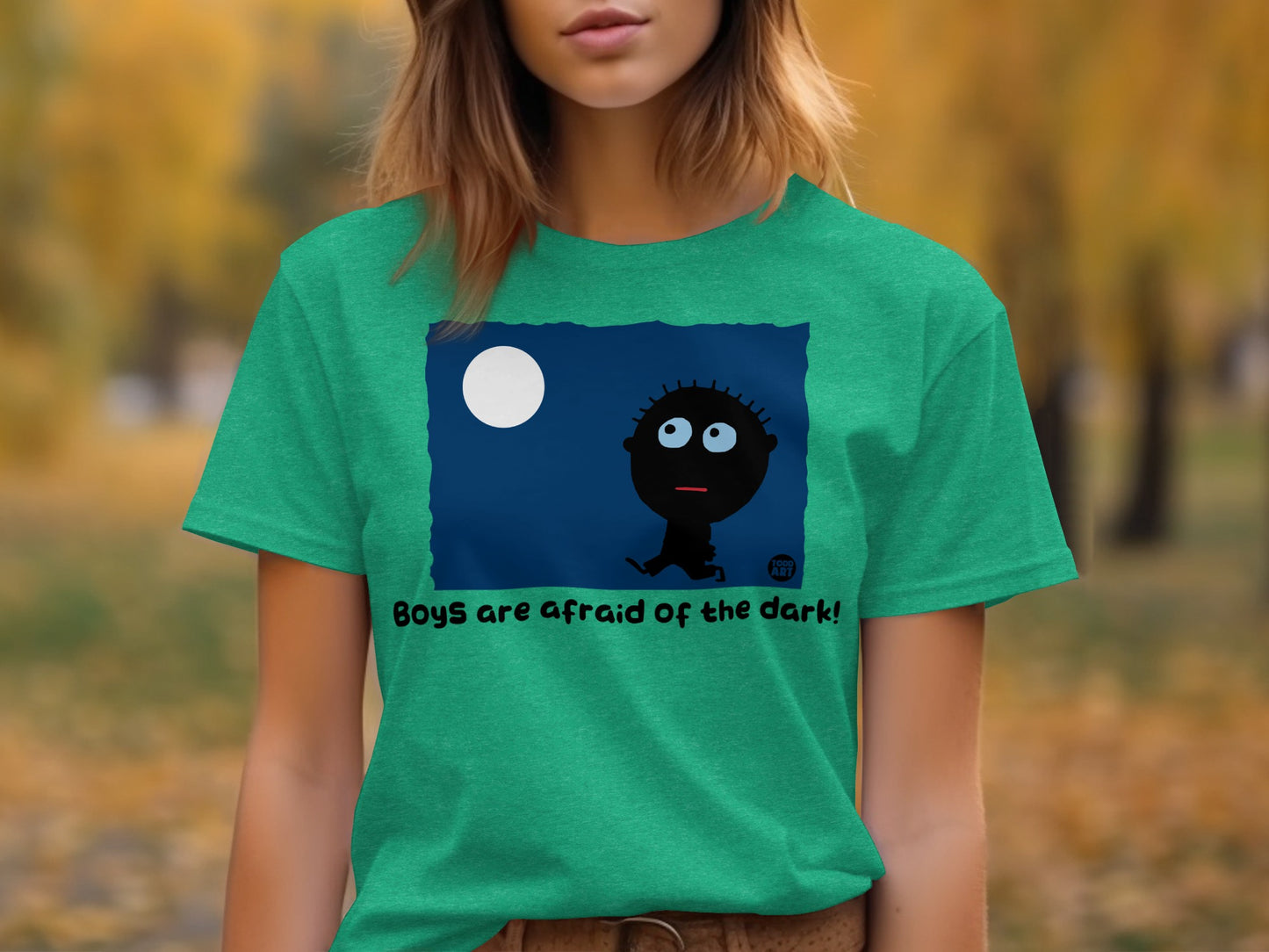 Boys Are Afraid of the Dark Fun Graphic Tee
