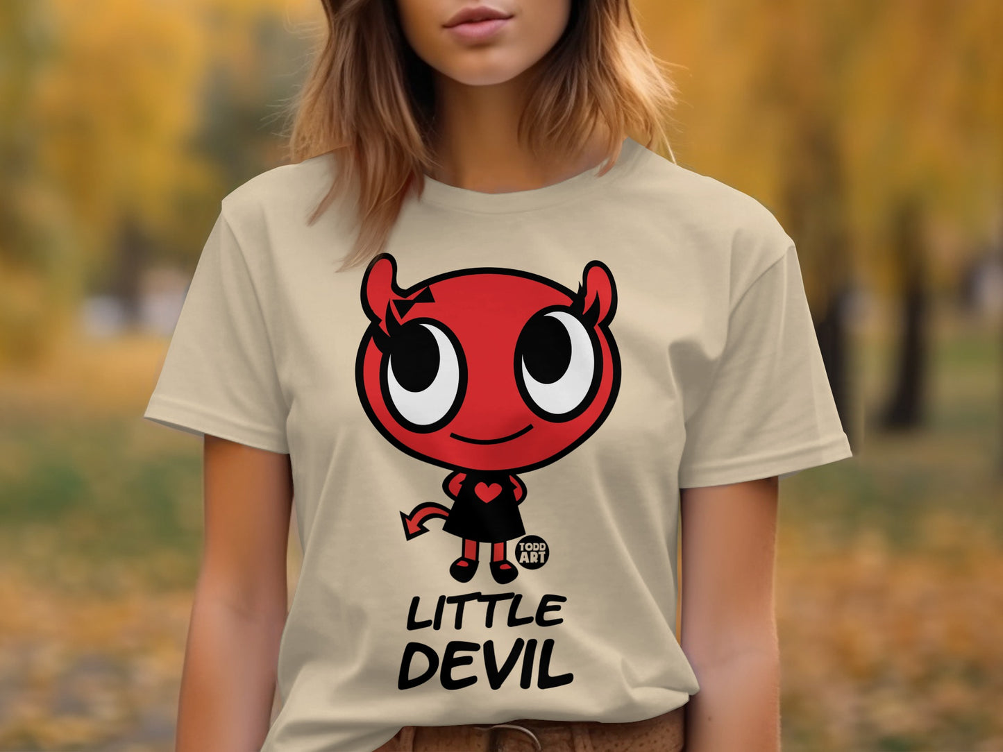 Little Devil Cartoon Character Design T-Shirt