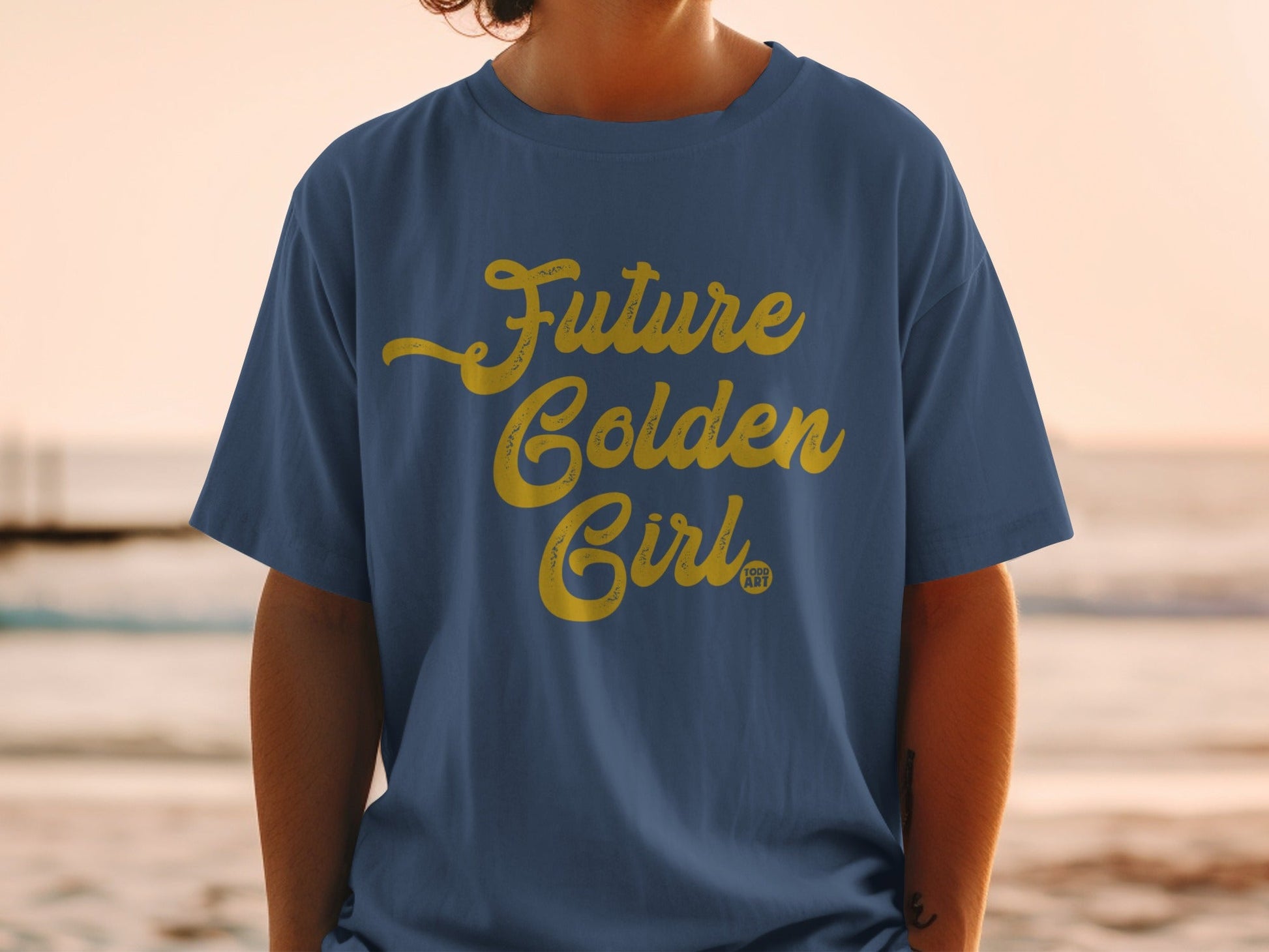 Future Golden Girl Blue Short-Sleeve Graphic Tee