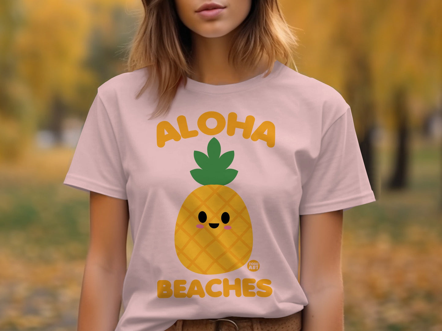 Aloha Beaches Cute Pineapple Graphic T-Shirt product