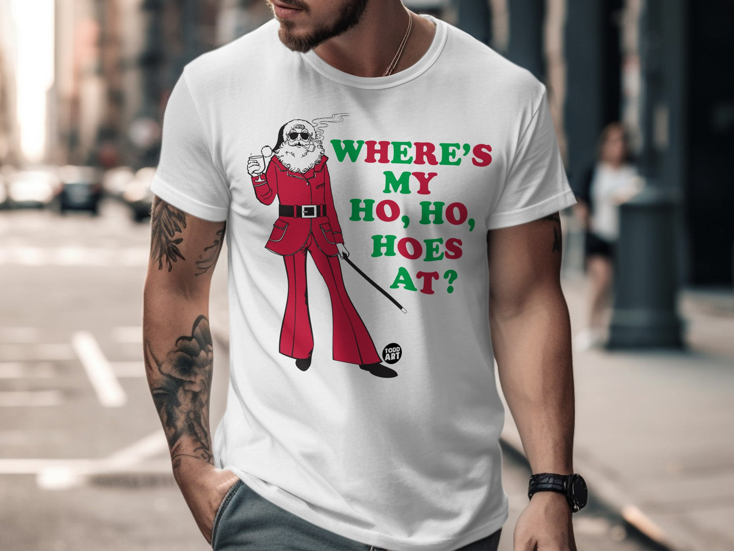 Where's My Ho Ho Hoes At Graphic T-Shirt