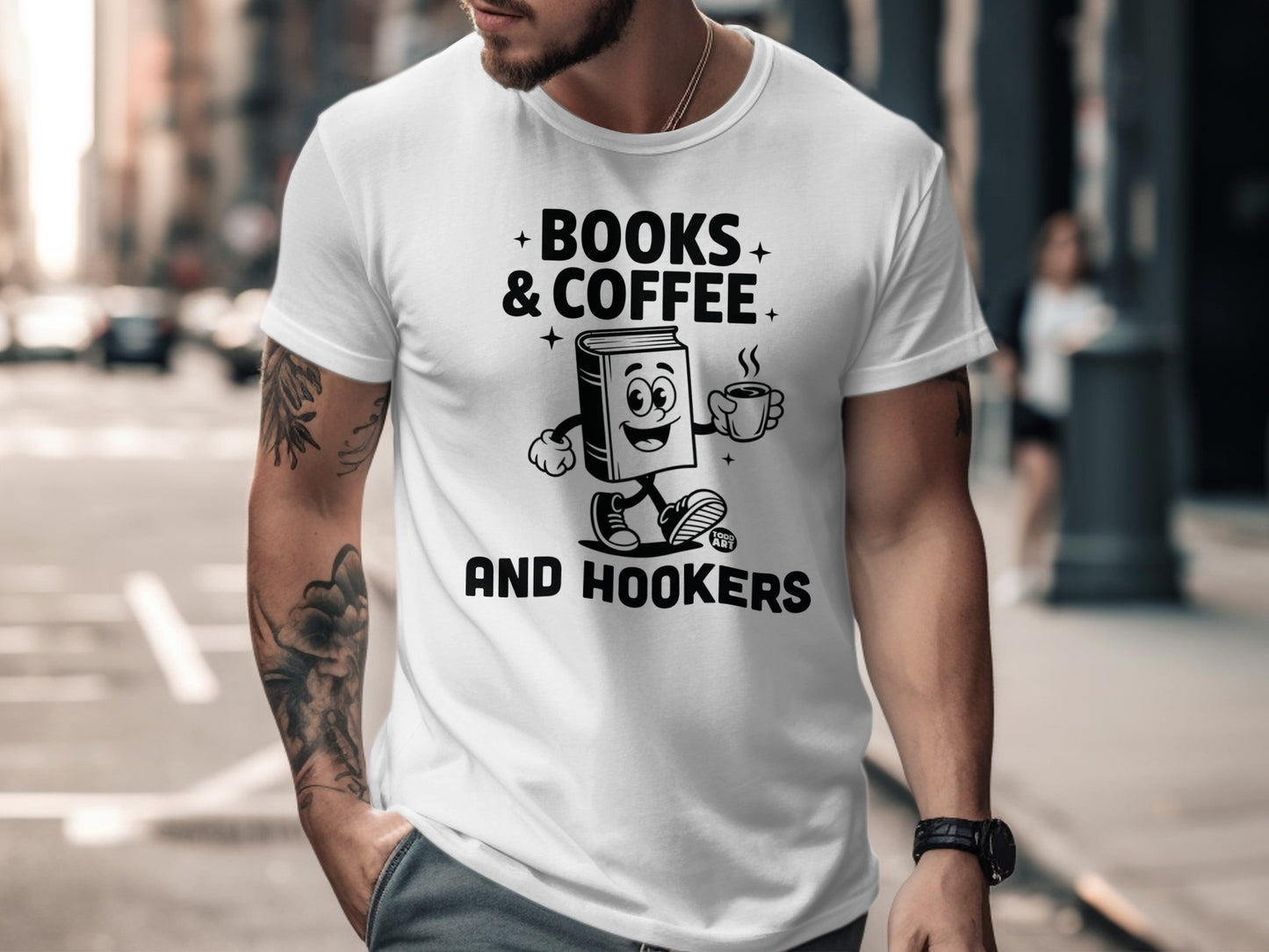 Fun Books and Coffee and Hookers Graphic T-Shirt