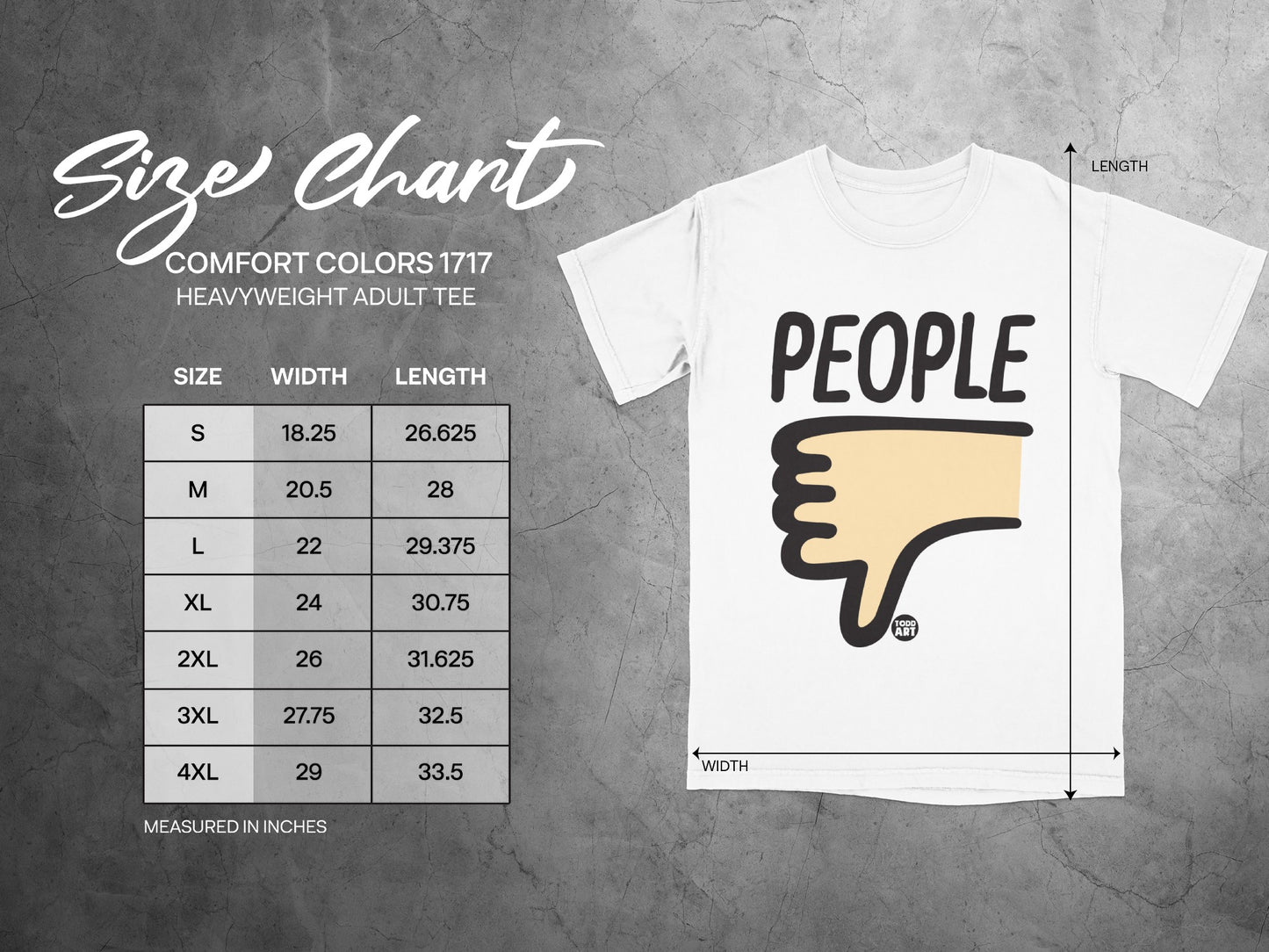 PEOPLE COMFORT COLORS 1717 HEAVYWEIGHT ADULT TEE product type
