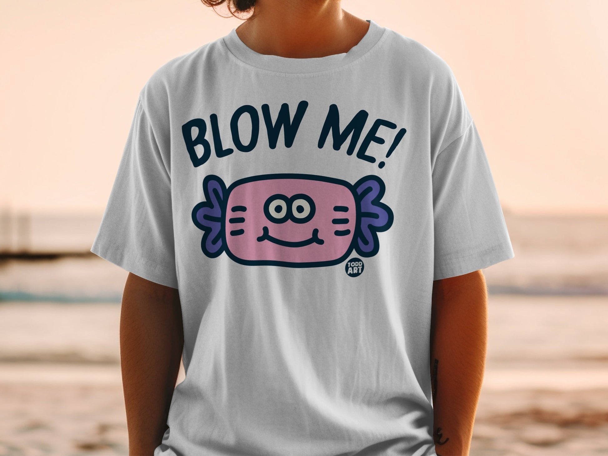 Blow Me! Cute Axolotl Todd Art T-Shirt