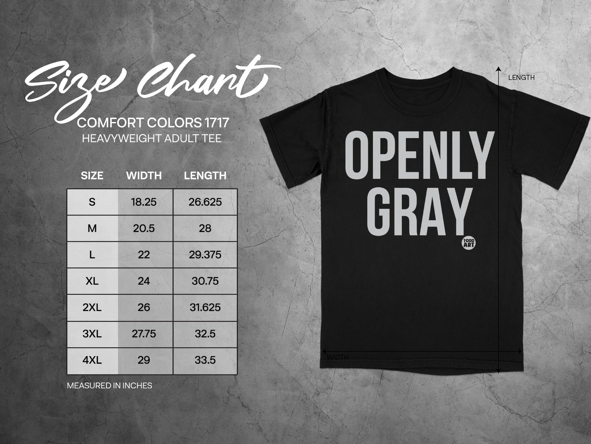 Openly Gray Comfort Colors 1717 Heavyweight Tee